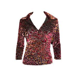 cache goth velvet fitted blouse